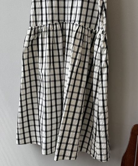 check flare dress　hm2293