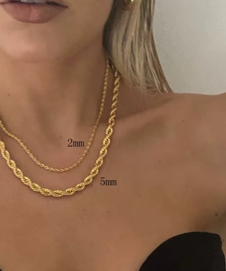 rope chain necklace / 3color　hm2137