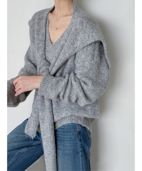 layered look knit top / 3color　hm2718