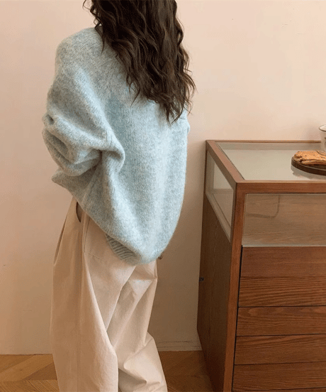 sleeve tag knit / 6color　hm1884
