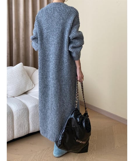 asymmetric long cardigan / 2color　hm2793