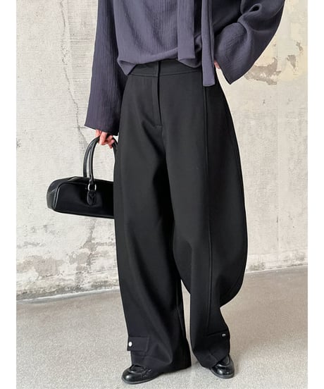 structured wide pants / 2color　hm2078