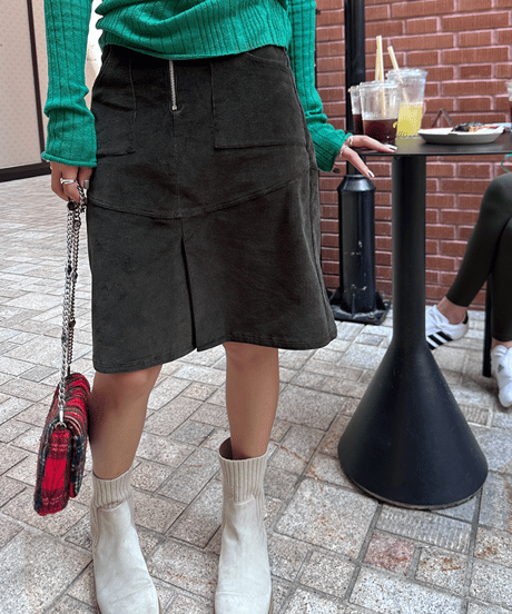 elegant corduroy skirt / 2color　hm1688