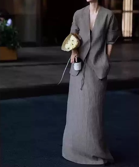 jacket & skirt setup / 2color　hm2025