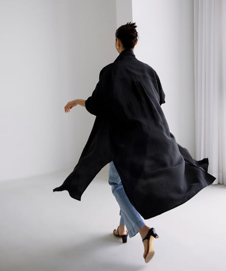oversize sheer long-shirt　hm1589
