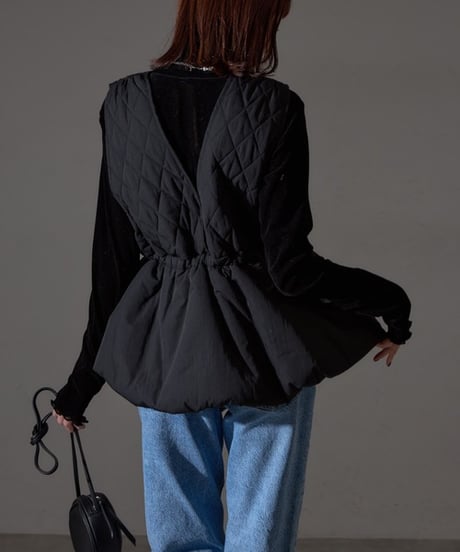 balloon quilted vest / 2color　hm2580