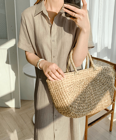 belted shirt dress / 3color　hm2982