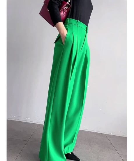 color wide pants / 4color　hm2021
