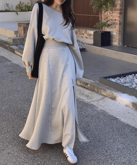 slit long skirt / top　hm2819