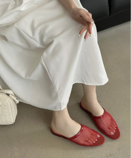 fishnet design flat sandal / 3color　hm2244