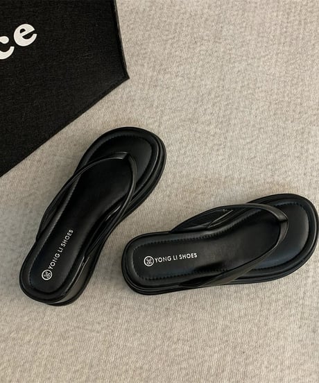 square toe thong sandal / 3color　hm1544