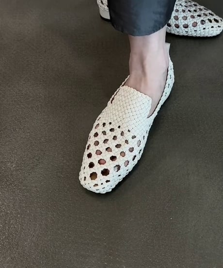 woven slip-on flats　hm2382