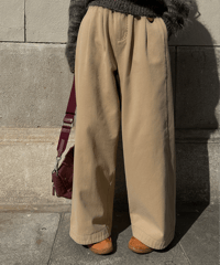 wide tuck pants / 2color　hm1128