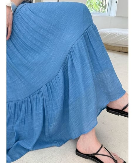 tiered flare skirt / 4color　hm2233
