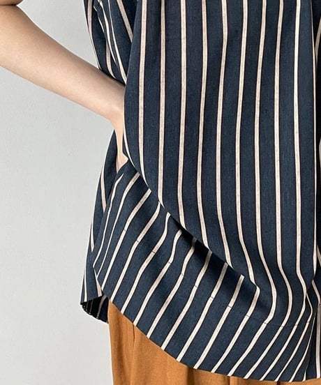 french sleeve stripe blouse / 2color　hm1536