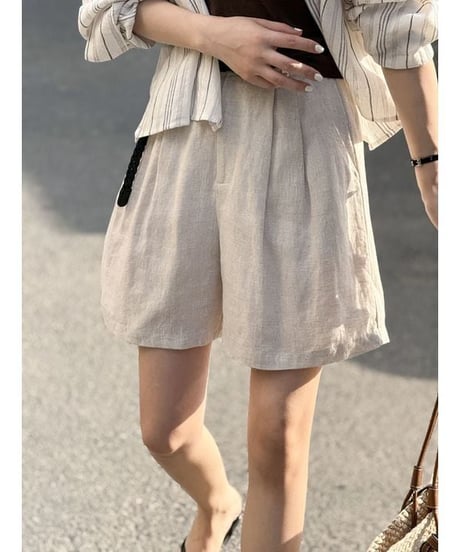 linen touch shorts / 3color　hm2366