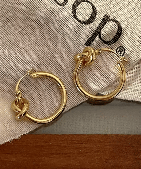 knot hoop pierce / 3color　hm2681