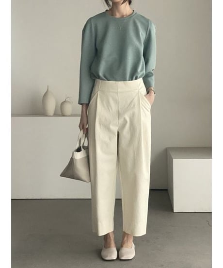 cropped tuck pants / 4color　hm2271