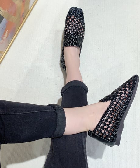 woven slide mules / 3color　hm2367
