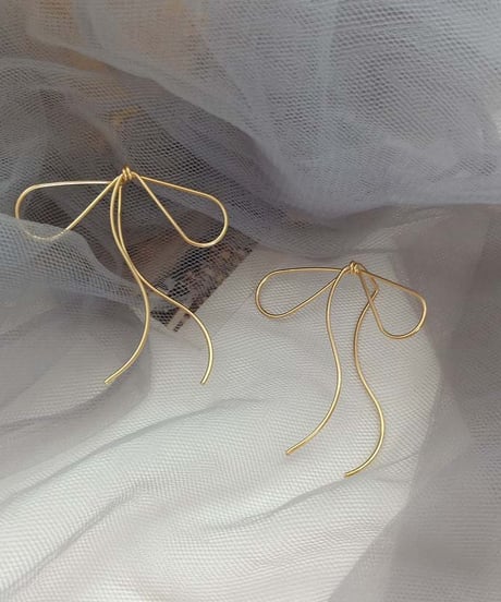 wire simple ribbon pierce / 2color　hm1567