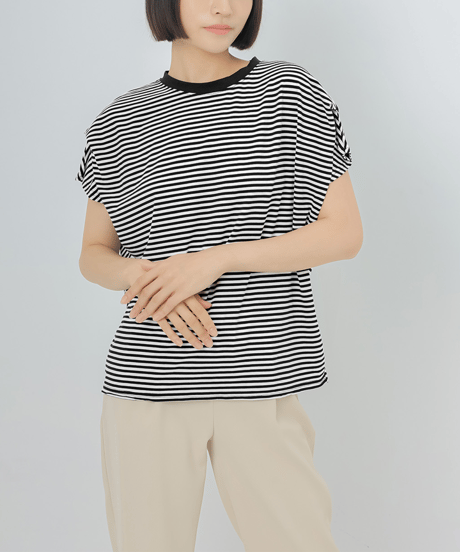 border cotton top / 8color　hm2956