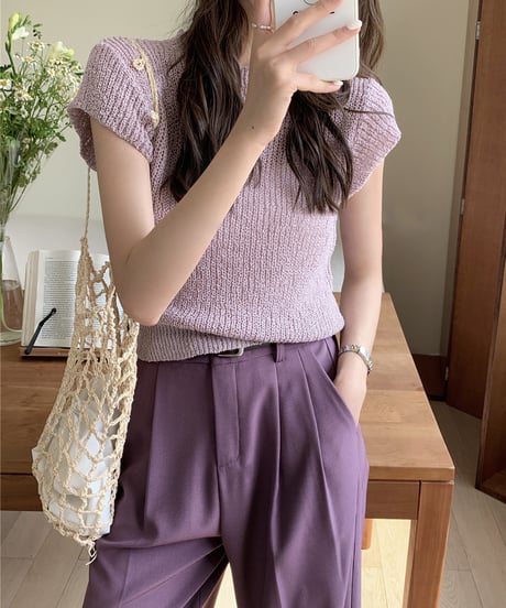 french sleeve summer knit / 5color　hm1517