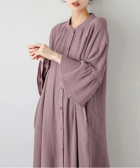 relaxed shirt dress / 4color　hm2955