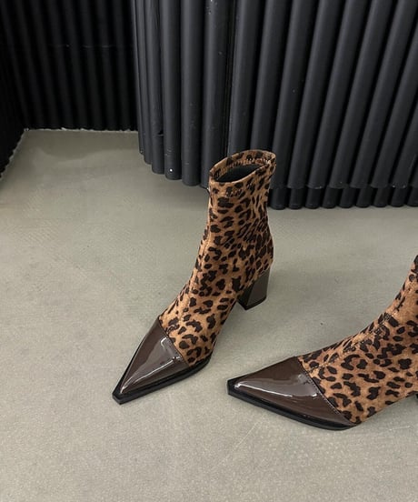 spliced high heel boots / 4color　hm2528