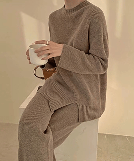 slit knit set-up / 3color　hm2773