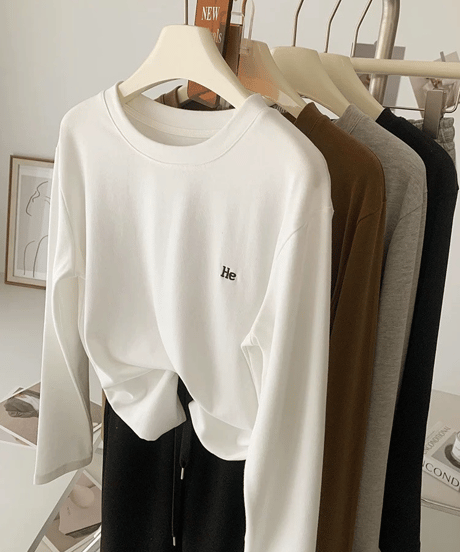 simple logo l-tee / 4color　hm2837
