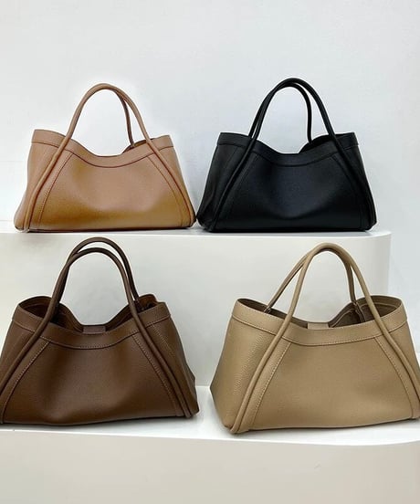 soft leather basket bag / 6color　hm1859