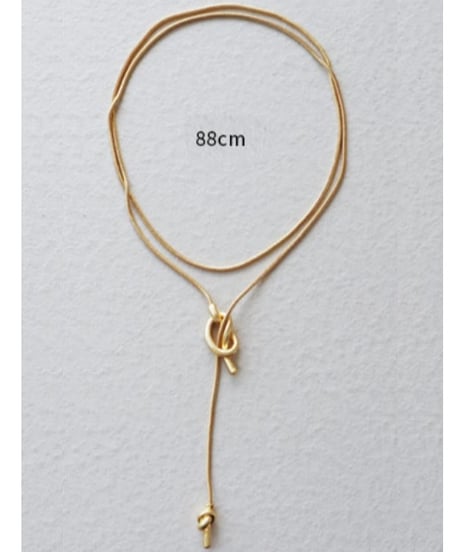 knotted gold necklace　hm2147