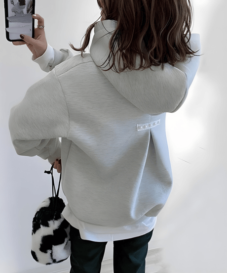 back pearl hoodie / 5color　hm2683