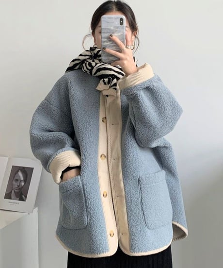 reversible boa blouson / 3color　hm2672