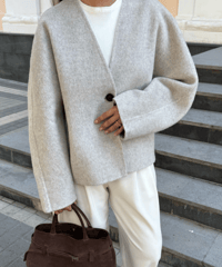 cocoon knit cardigan / 2color　hm2612