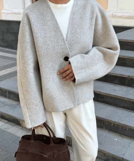 cocoon knit cardigan / 2color　hm2612