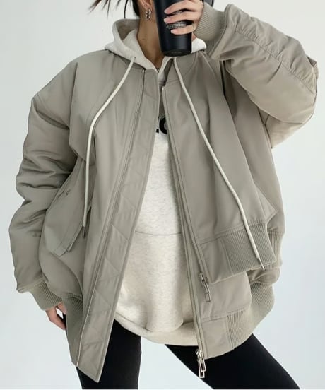 layered design MA-1 jacket　hm1963