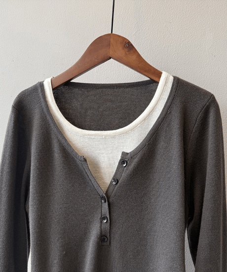 layered style knit / 3color　hm2767
