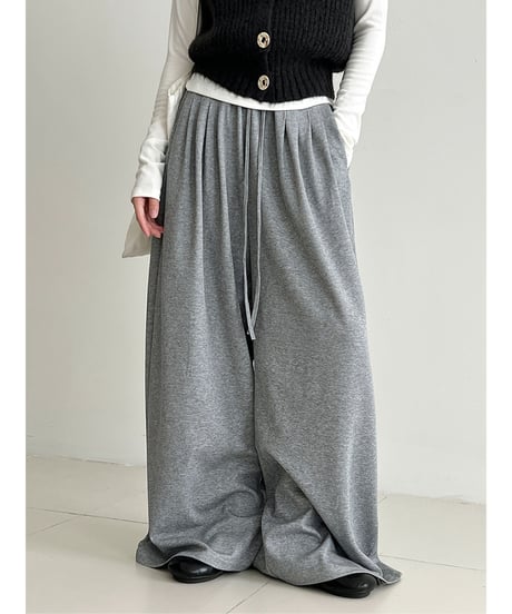 wide leg sweatpants / 4color　hm2727