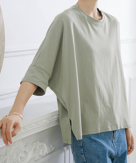 side slit tee / 8color　hm2963
