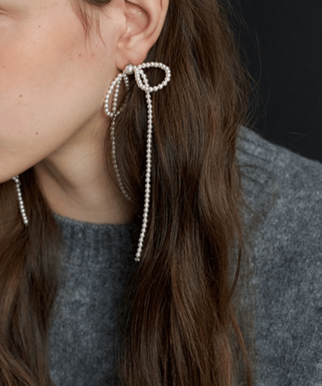 pearl ribbon  pierce　hm2754