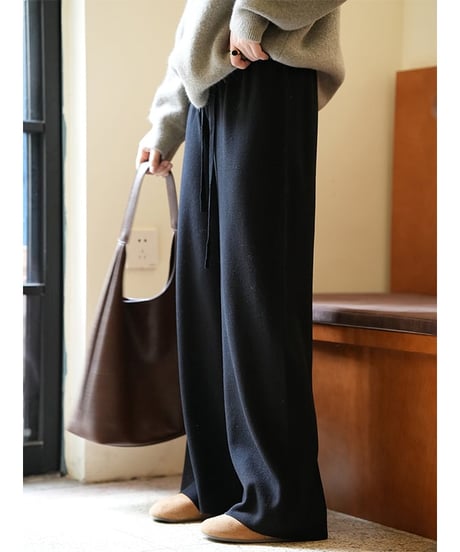 wide knit pants / 4color　hm1818