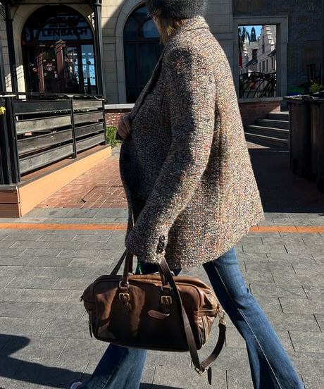 retro tweed jacket / 2color　hm1080