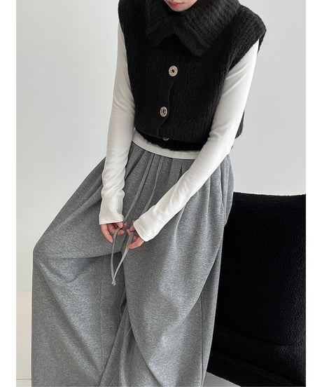 wide leg sweatpants / 4color　hm2727