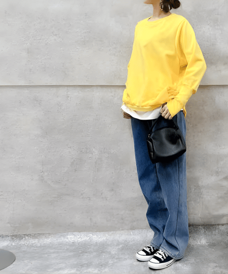 long ribbed sweatshirt  / 19color　hm2641