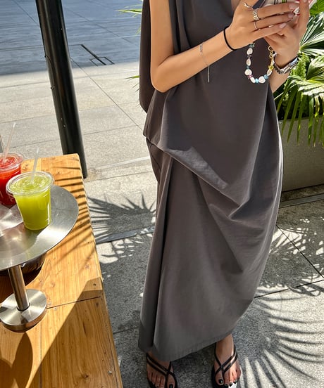 asymmetrical dress / 2color　hm1476