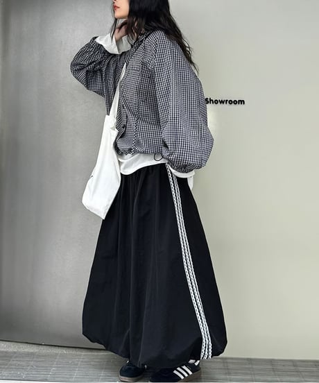 gathered balloon skirt　hm2079