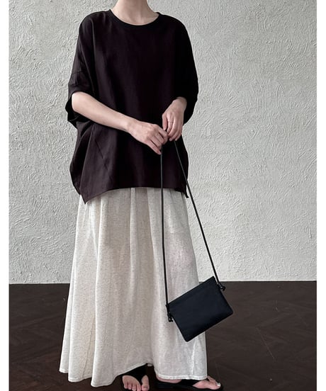 linen loose blouse / 2color　hm2942