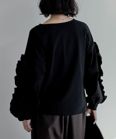ruffle sleeve pullover / 2color　hm2658