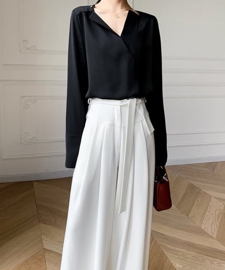 belted wide pants / 2color　hm2141